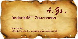 Anderkó Zsuzsanna névjegykártya