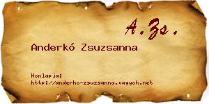 Anderkó Zsuzsanna névjegykártya